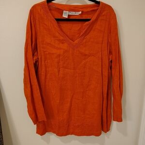 Carlie's Court 100% Linen Blouse